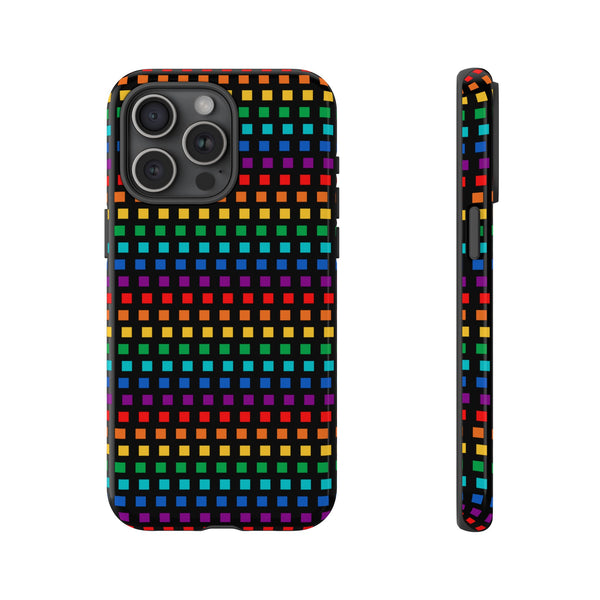 Rainbow Dots on Black - Tough Case