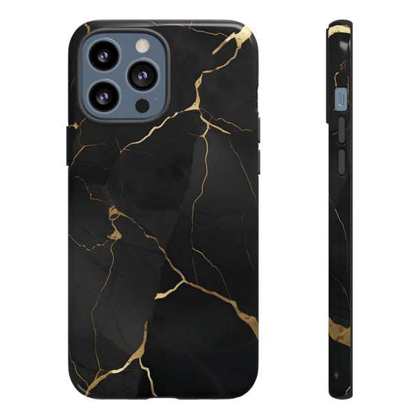 Black Marble  - Tough Phone Case