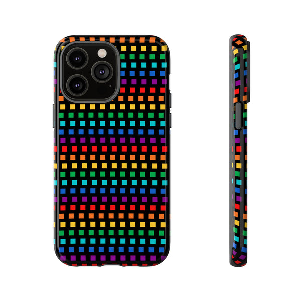 Rainbow Dots on Black - Tough Case