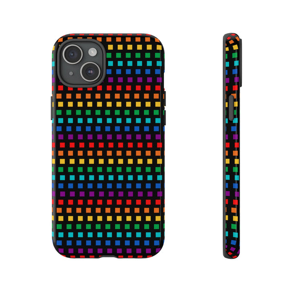 Rainbow Dots on Black - Tough Case