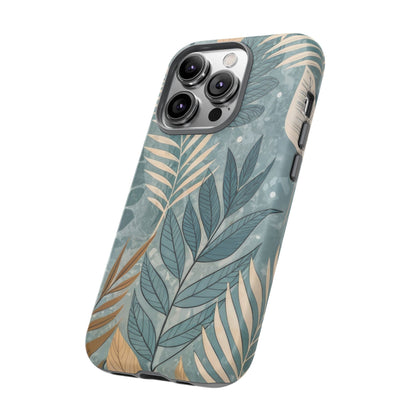 Blue Boho Leaves Tough Case