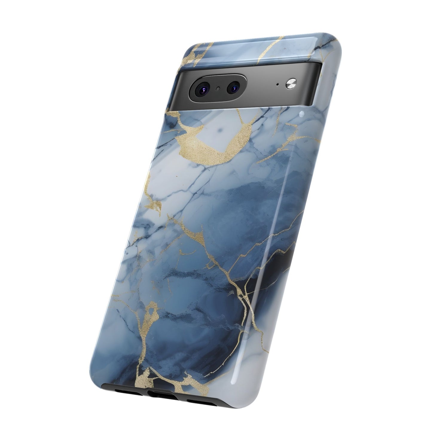 Navy Blue Marble Tough Phone Case