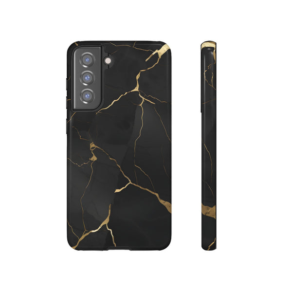 Black Marble  - Tough Phone Case