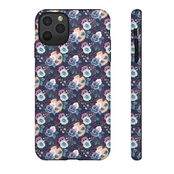 Navy & Pink Florals  - Tough Phone Case