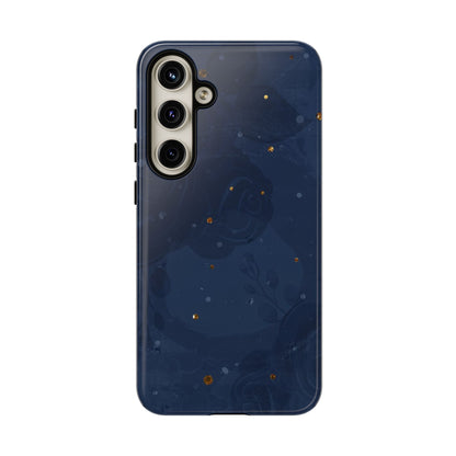 Subtle Navy Florals  - Tough Phone Case