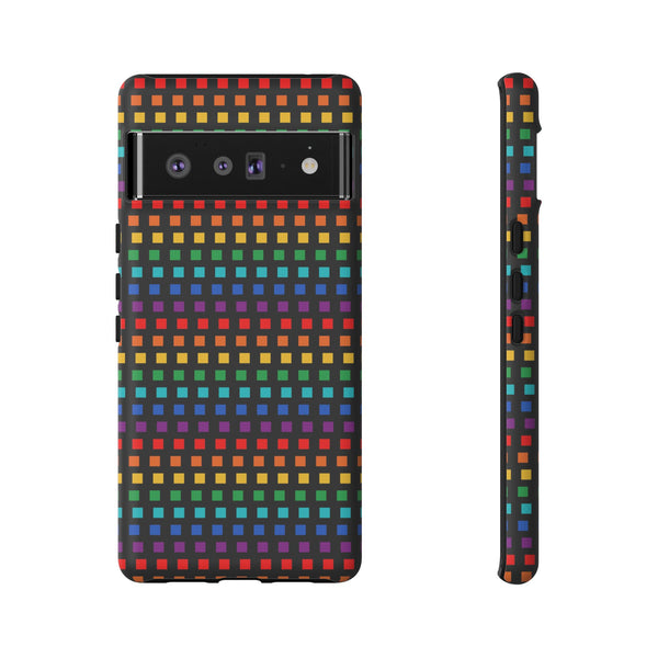 Rainbow Dots on Black - Tough Case