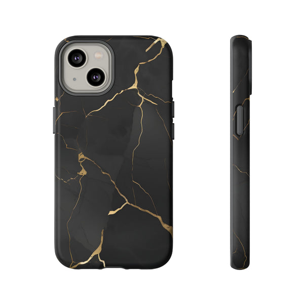 Black Marble  - Tough Phone Case