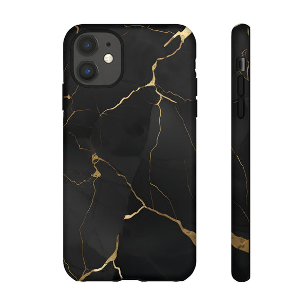 Black Marble  - Tough Phone Case