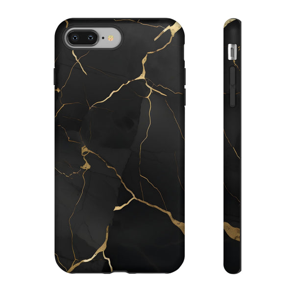 Black Marble  - Tough Phone Case