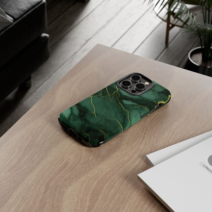 Hunter Green Marble  - Tough Phone Case