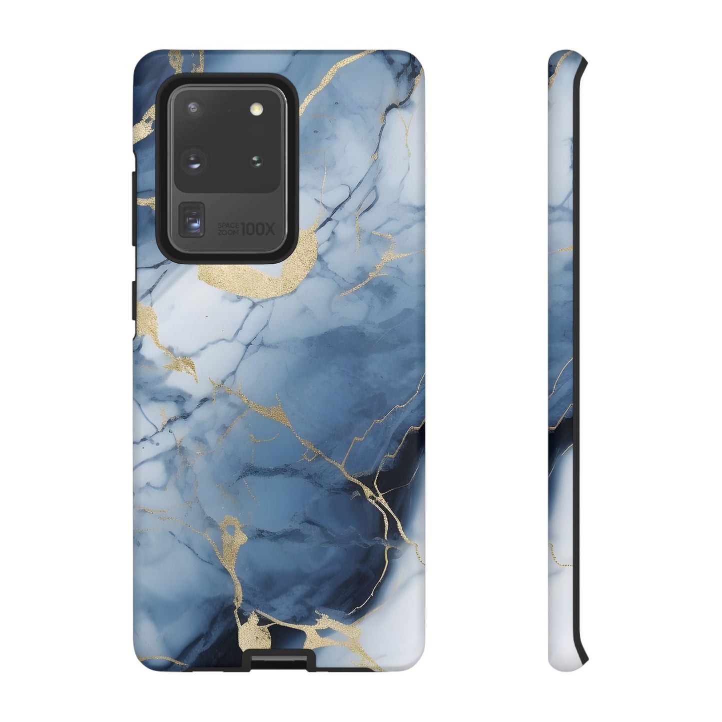 Navy Blue Marble Tough Phone Case