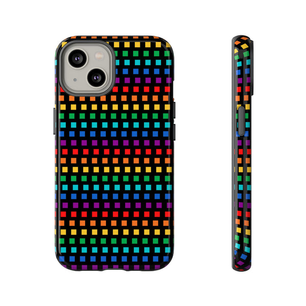 Rainbow Dots on Black - Tough Case