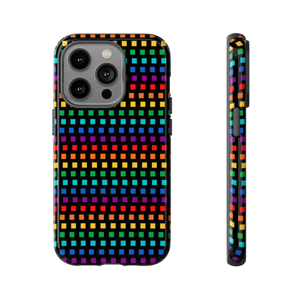 Rainbow Dots on Black - Tough Case