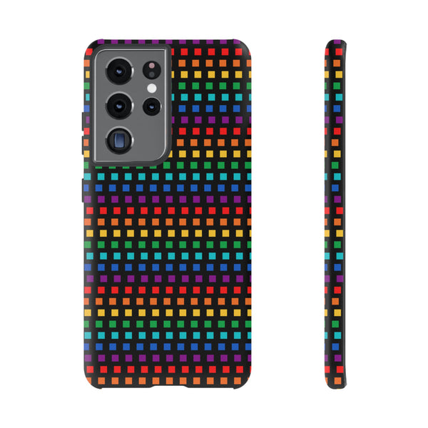 Rainbow Dots on Black - Tough Case