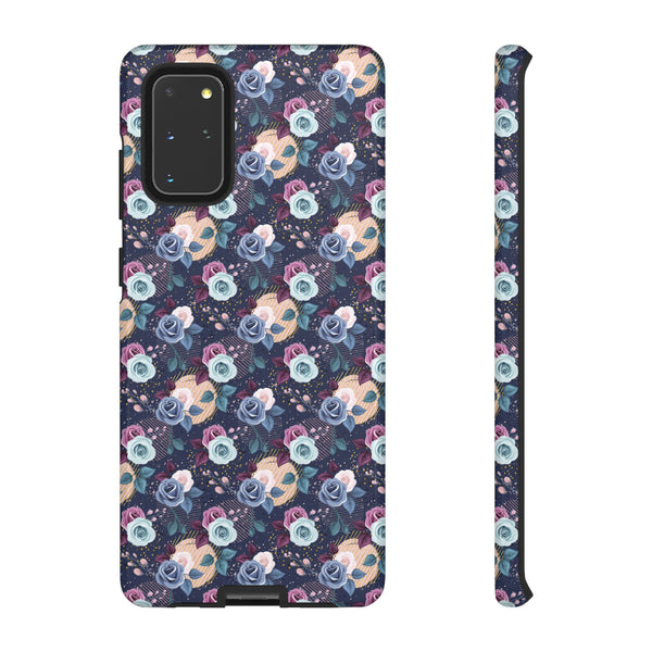 Navy & Pink Florals  - Tough Phone Case