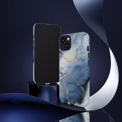 Navy Blue Marble Tough Phone Case
