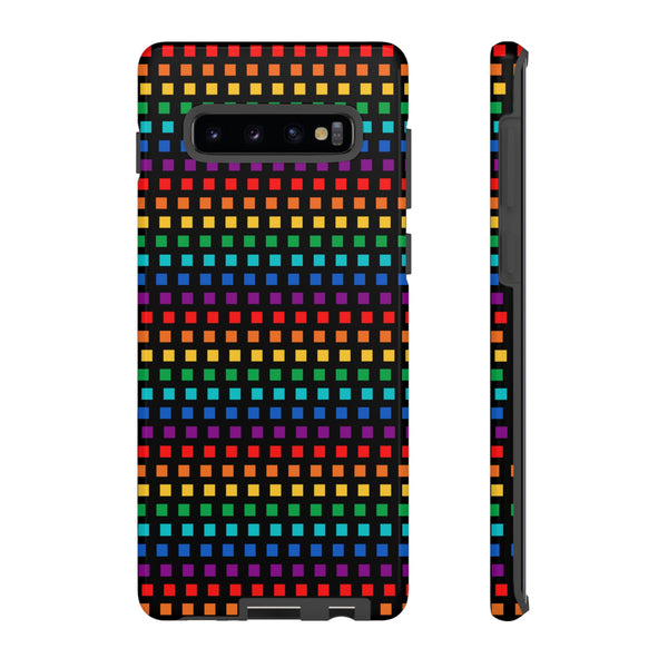 Rainbow Dots on Black - Tough Case