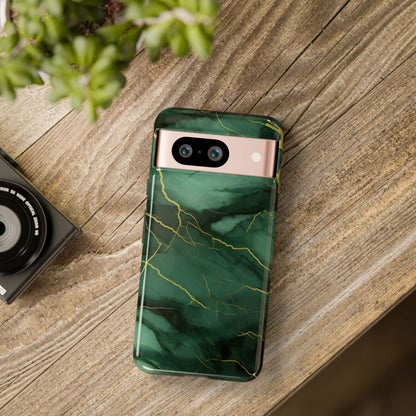Hunter Green Marble  - Tough Phone Case