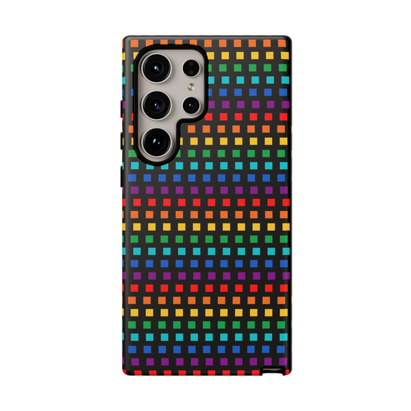 Rainbow Dots on Black - Tough Case