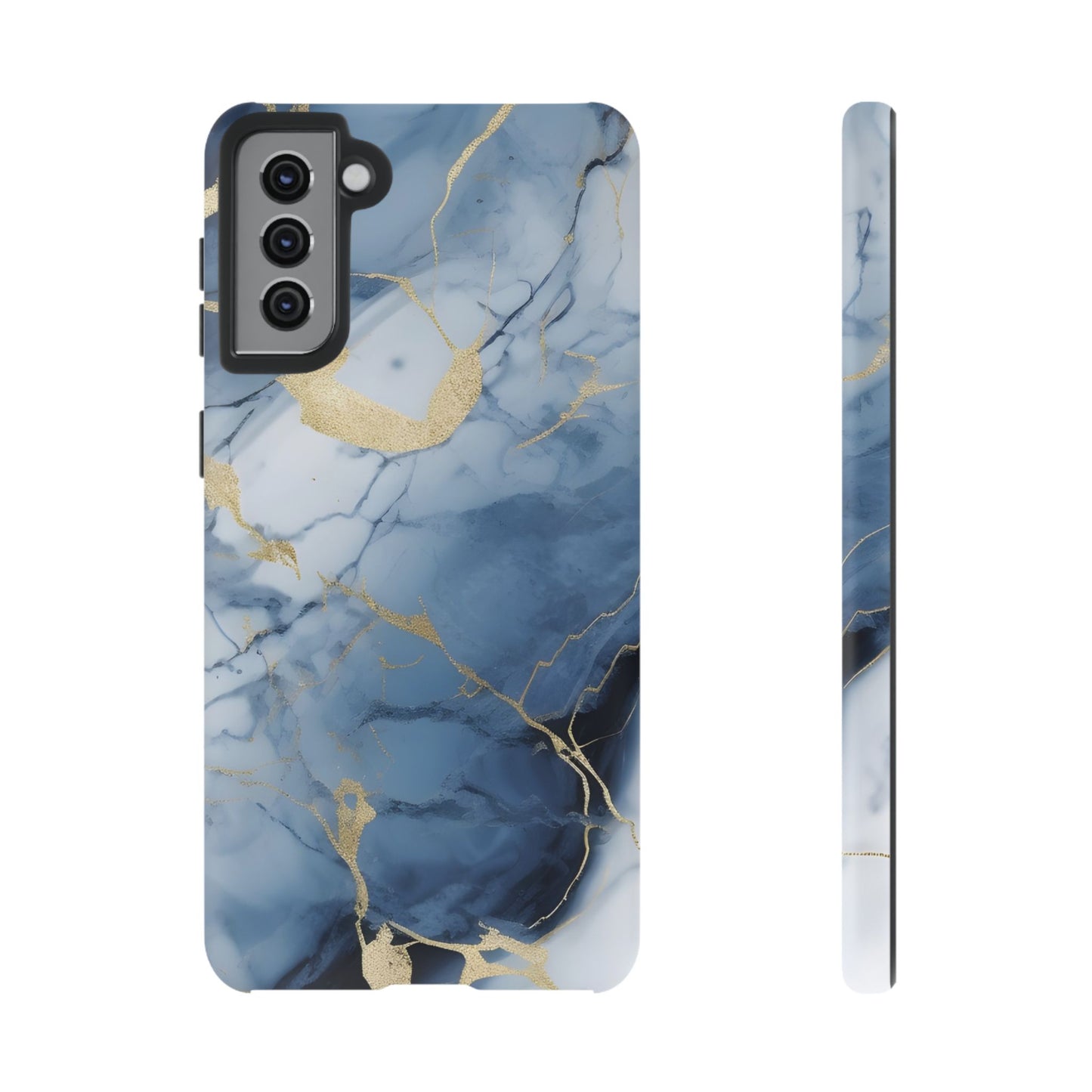Navy Blue Marble Tough Phone Case