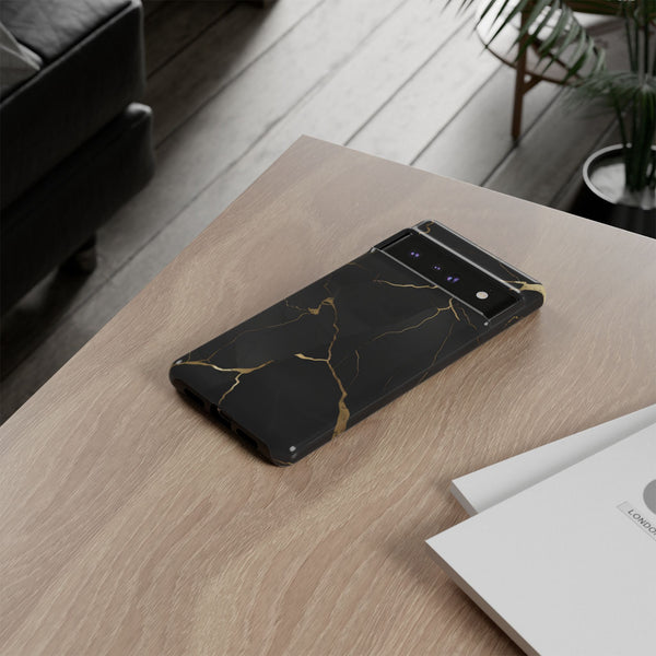 Black Marble  - Tough Phone Case