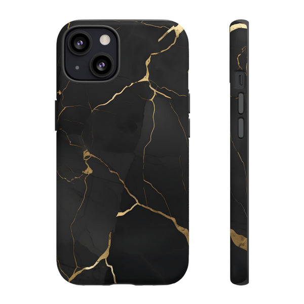 Black Marble  - Tough Phone Case