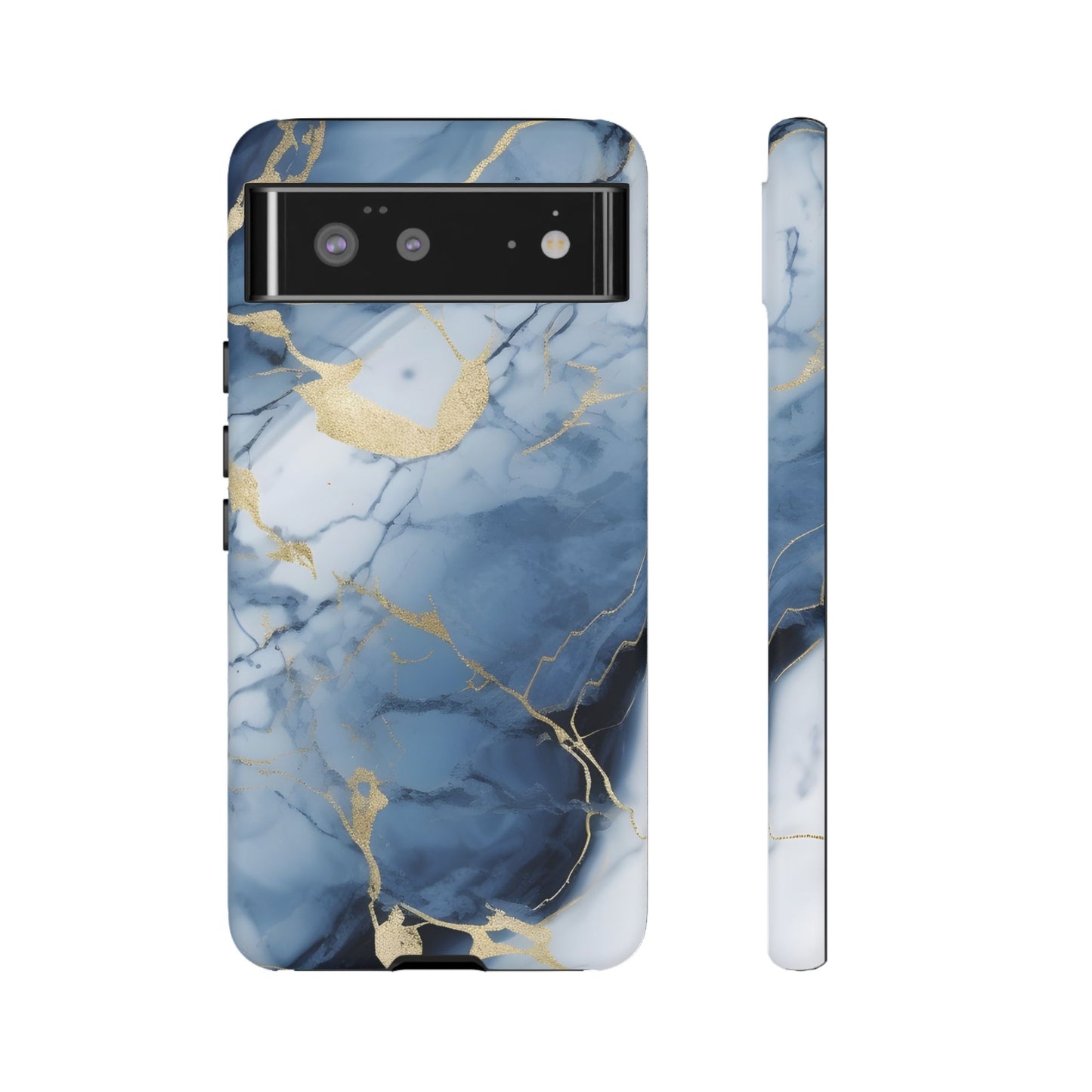 Navy Blue Marble Tough Phone Case