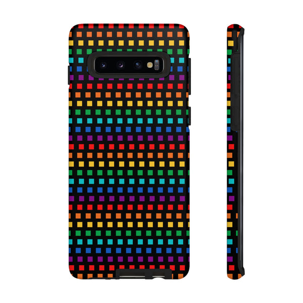 Rainbow Dots on Black - Tough Case