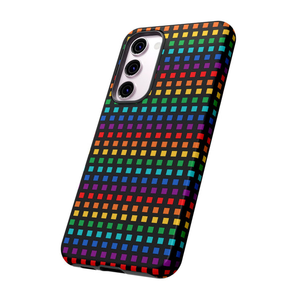 Rainbow Dots on Black - Tough Case