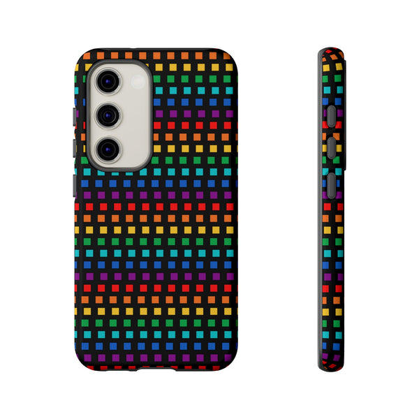 Rainbow Dots on Black - Tough Case