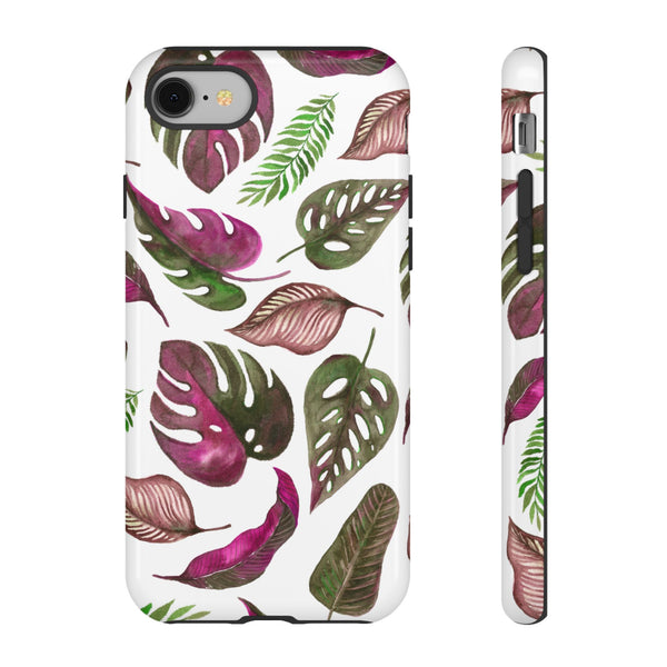 Pink & White Tropical Leaves - Tough Case