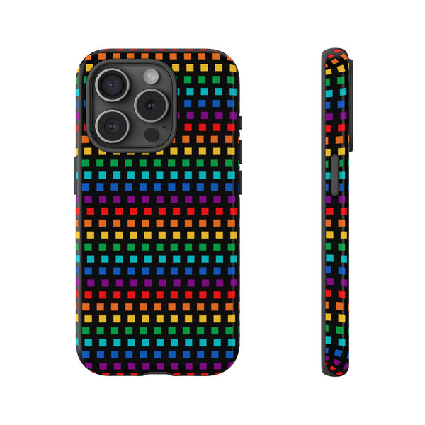 Rainbow Dots on Black - Tough Case