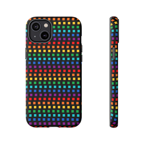 Rainbow Dots on Black - Tough Case