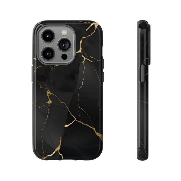 Black Marble  - Tough Phone Case