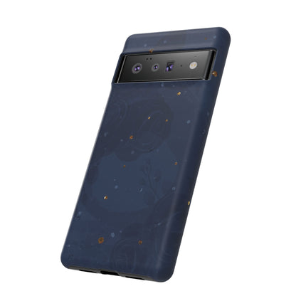 Subtle Navy Florals  - Tough Phone Case