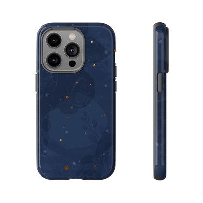 Subtle Navy Florals  - Tough Phone Case