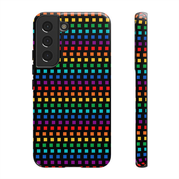 Rainbow Dots on Black - Tough Case