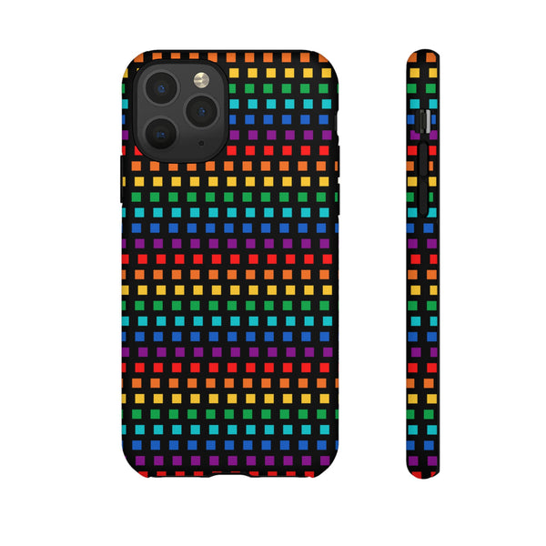 Rainbow Dots on Black - Tough Case