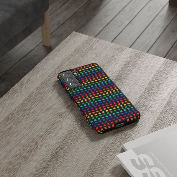 Rainbow Dots on Black - Tough Case