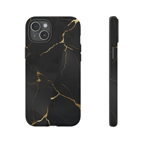 Black Marble  - Tough Phone Case