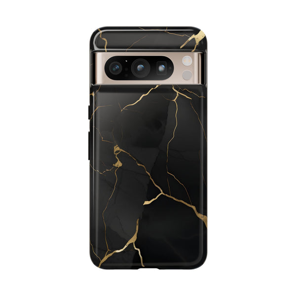 Black Marble  - Tough Phone Case