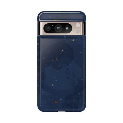 Subtle Navy Florals  - Tough Phone Case