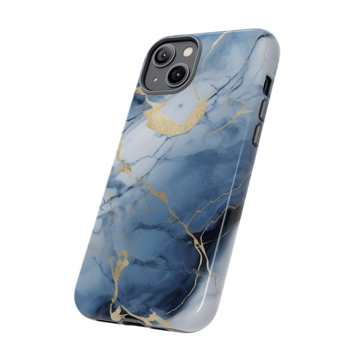 Navy Blue Marble Tough Phone Case