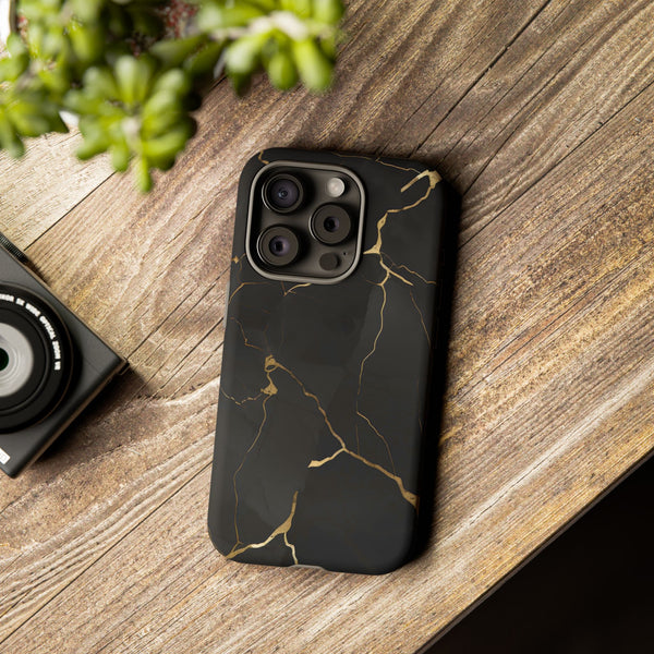 Black Marble  - Tough Phone Case