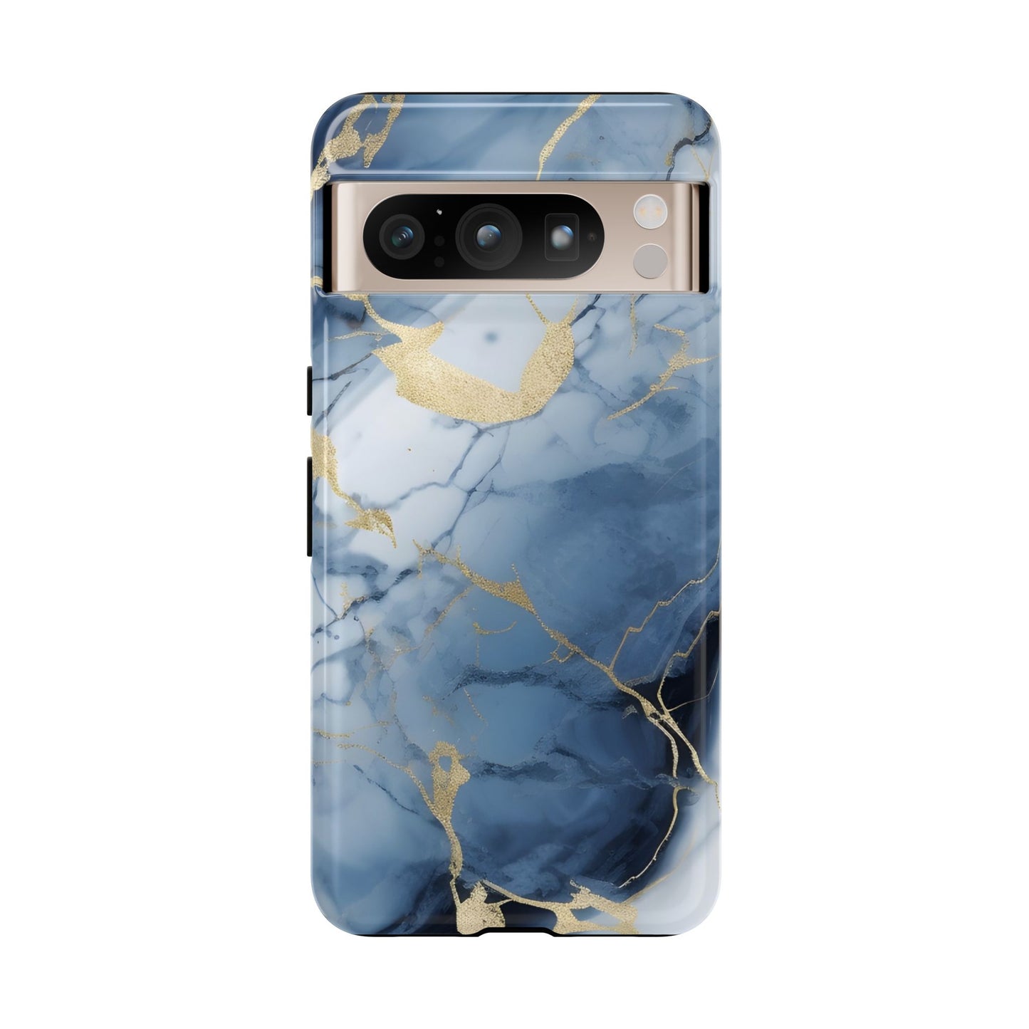 Navy Blue Marble Tough Phone Case