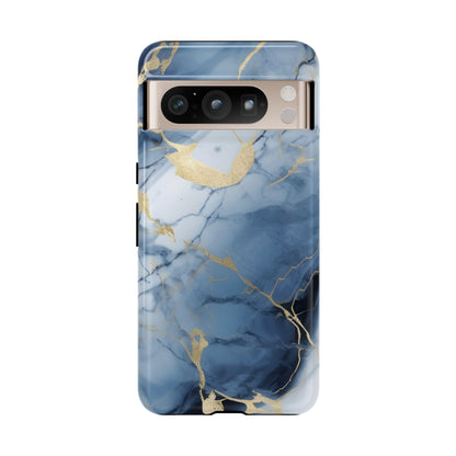Navy Blue Marble Tough Phone Case