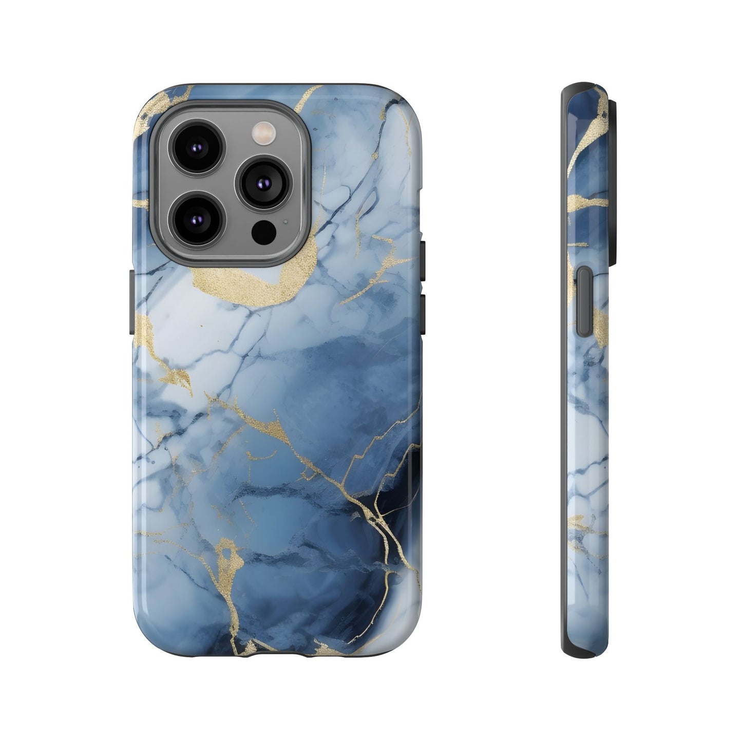 Navy Blue Marble Tough Phone Case