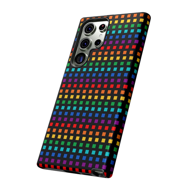 Rainbow Dots on Black - Tough Case