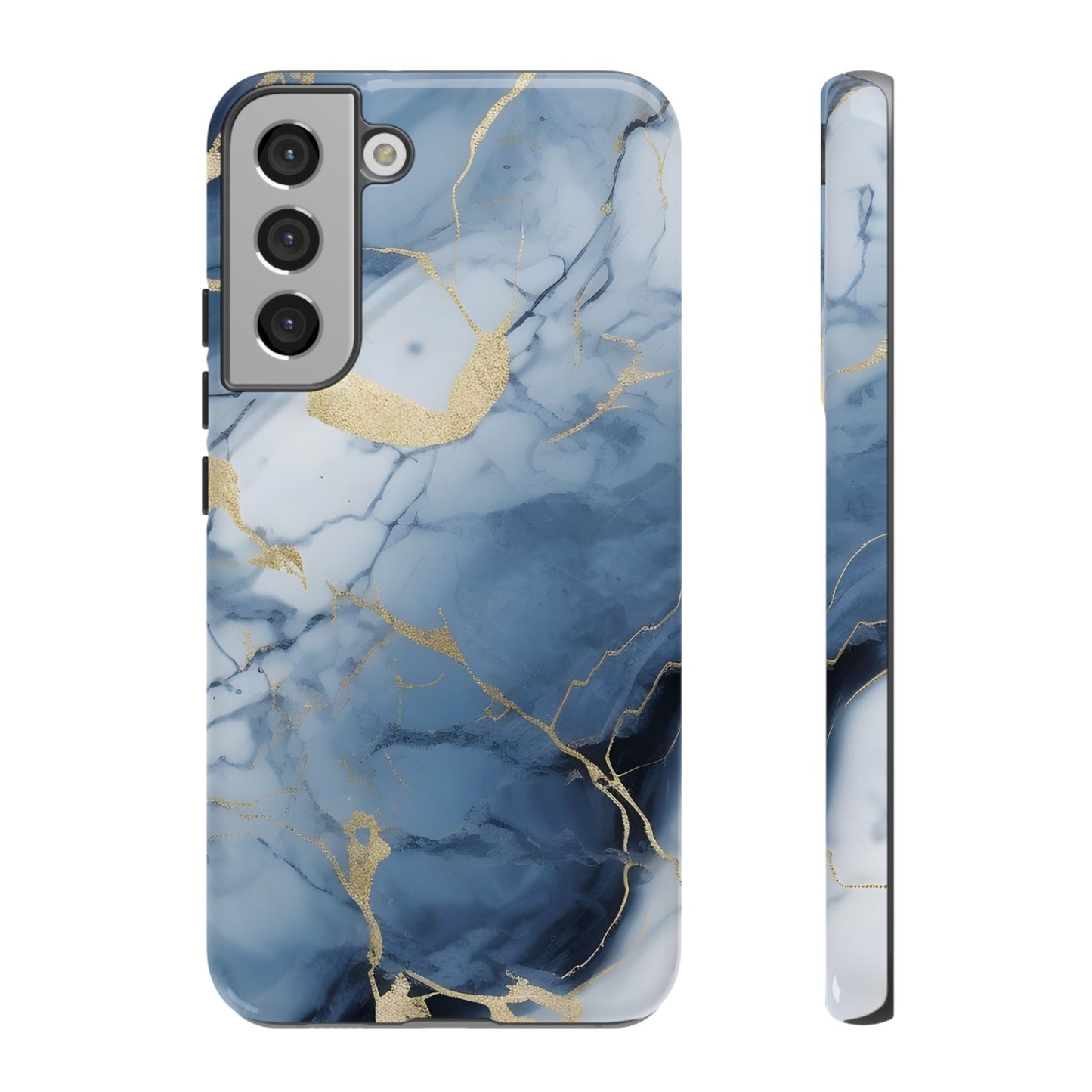 Navy Blue Marble Tough Phone Case