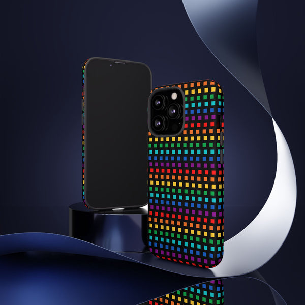 Rainbow Dots on Black - Tough Case